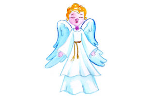 Christmas Angel Crafts: Watercolor Style Review