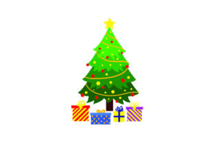 Christmas Crafts: Tree with Star, Ornaments & Gifts