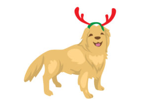 Christmas Golden Retriever Crafts for Holiday Sales