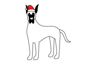 Christmas Great Dane for Crafts and Branding