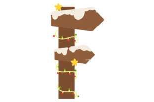 Christmas Letter F for Crafts and Local Branding