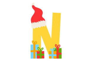 Christmas Letter N for Crafts and Holiday Branding