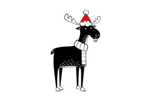 Christmas Moose: Crafts Asset for Editorial Design