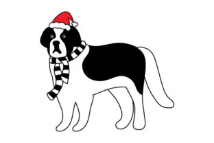 Christmas St. Bernard for Crafts and Branding