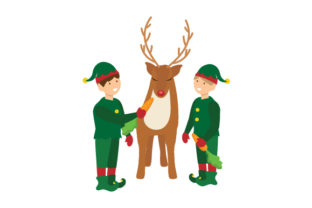 Elves Feeding Reindeer: A Charming Addition to Christmas Crafts
