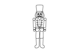 Nutcracker Line Art Style: A Festive Touch for Christmas Crafts