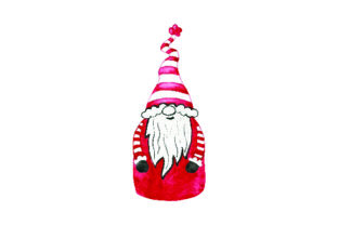 Scandinavian Christmas Gnome Watercolor for Crafts