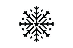 Snowflake with Stars: A Versatile Christmas Craft Asset