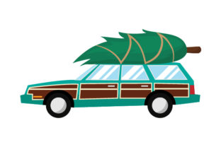 Station Wagon with Christmas Tree Crafts